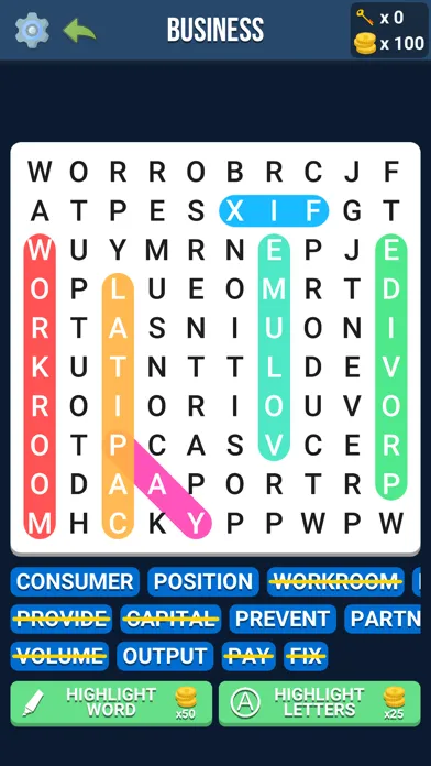 ภาพหน้าจอของ Word Search - Infinite Hunt