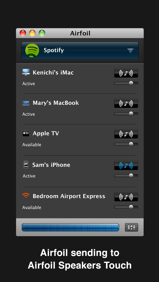 Airfoil Speakers Touch Screenshots