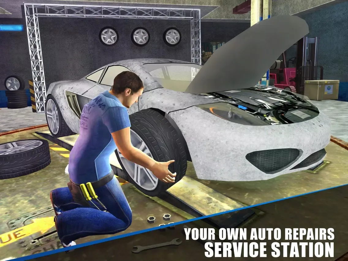 Tangkapan skrin Garage: Car Mechanic Simulator iPad 