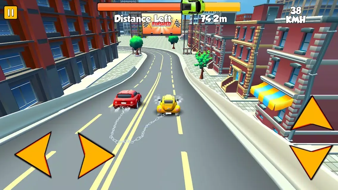 Скриншоты Toon Chained Cars Racing Game