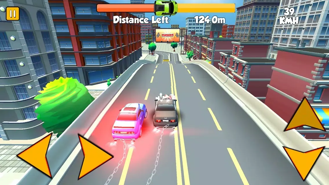 Скриншоты Toon Chained Cars Racing Game