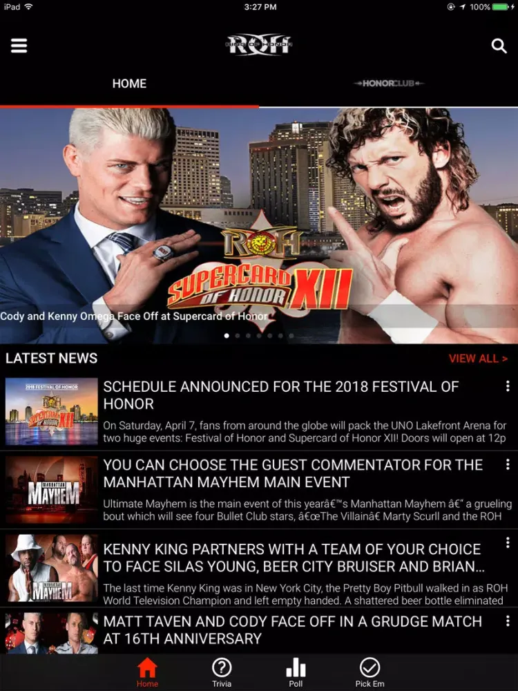 Ring Of Honor iPad  স্ক্রিনশট