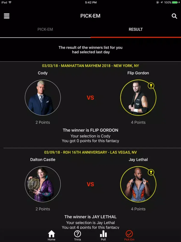 Ring Of Honor iPad  স্ক্রিনশট