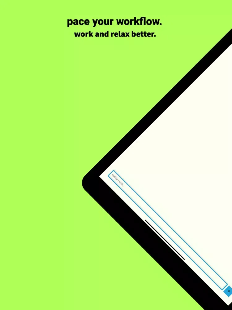 goodDay - pace your workflow iPad  স্ক্রিনশট