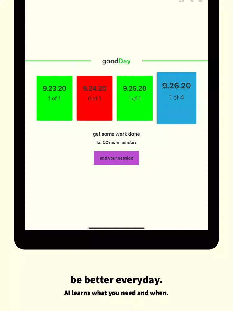 goodDay - pace your workflow iPad  স্ক্রিনশট