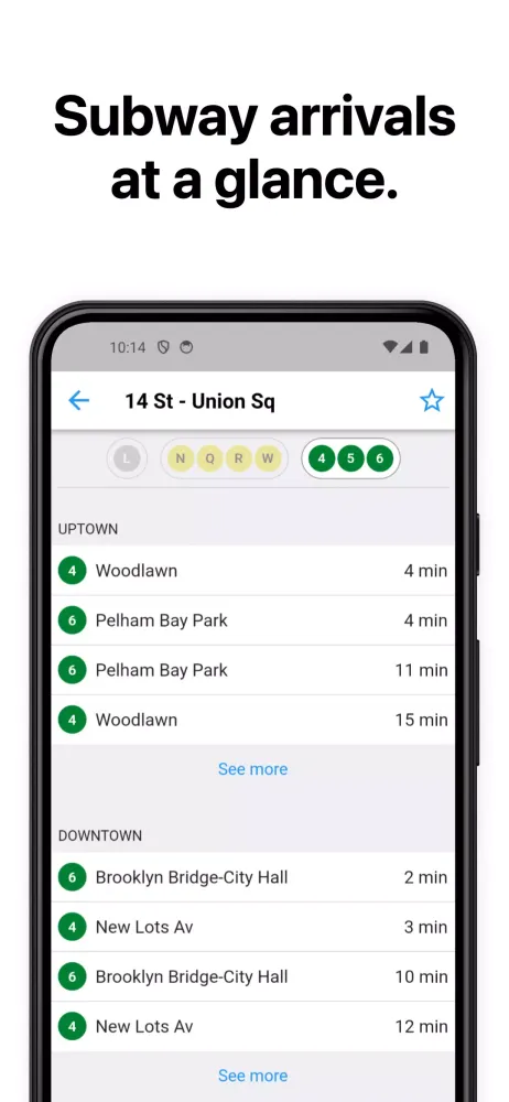 Ảnh chụp màn hình của Subway Time NYC