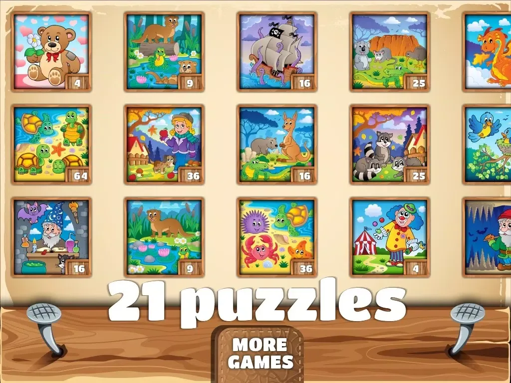 Скриншоты Amusing Kids Puzzles - cute scenes for kids, toddlers and families iPad 