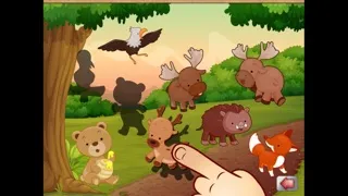 Capturas de tela do Big Forest Puzzle - free game for toddlers and kids with animals like snakes, bears, frogs ducks, rabbits,  bats, foxes or deers