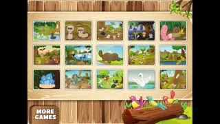 Capturas de tela do Big Forest Puzzle - free game for toddlers and kids with animals like snakes, bears, frogs ducks, rabbits,  bats, foxes or deers