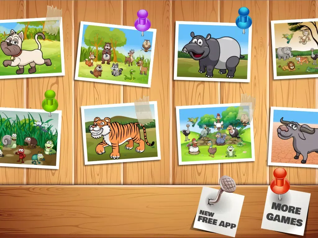 Animal Drag And Drop Puzzle For Toddlers And Kids iPad  स्क्रीनशॉट