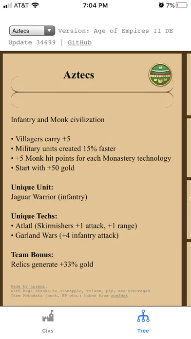 AOE2 DE Civilization Info स्क्रीनशॉट