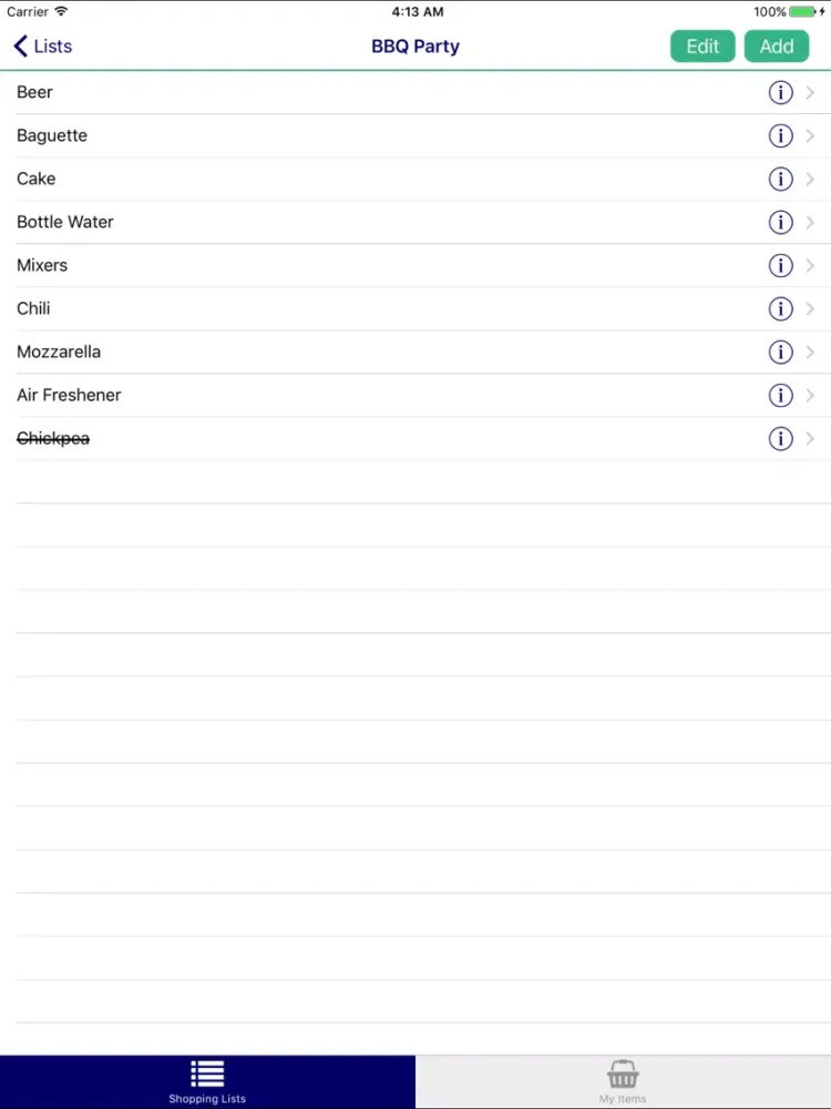 Grocery/Shopping List Pro iPad  سکرین شاٹس