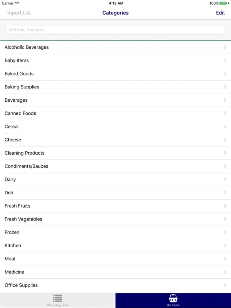 Grocery/Shopping List Pro iPad  سکرین شاٹس