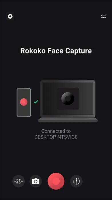 Ảnh chụp màn hình của Rokoko Face Capture