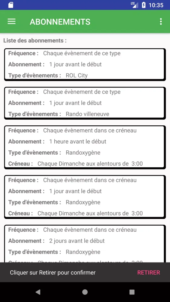 Captures d'écran de ROL