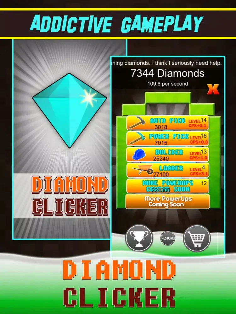 Diamond Clicker - Crafting Edition Minigame iPad  Screenshots