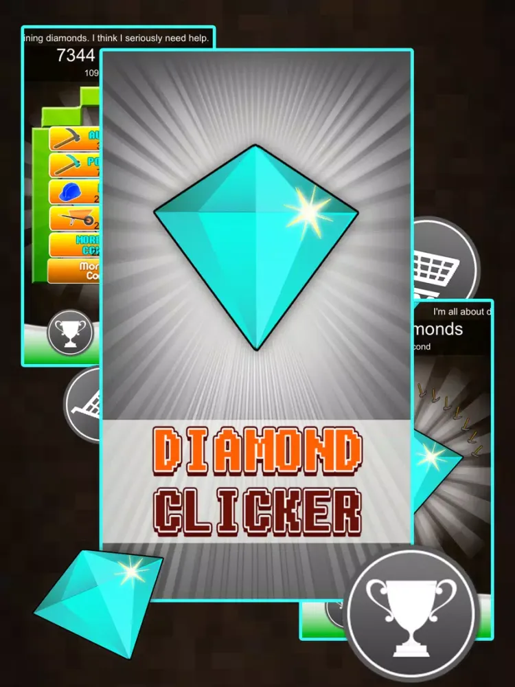 Diamond Clicker - Crafting Edition Minigame iPad  Screenshots