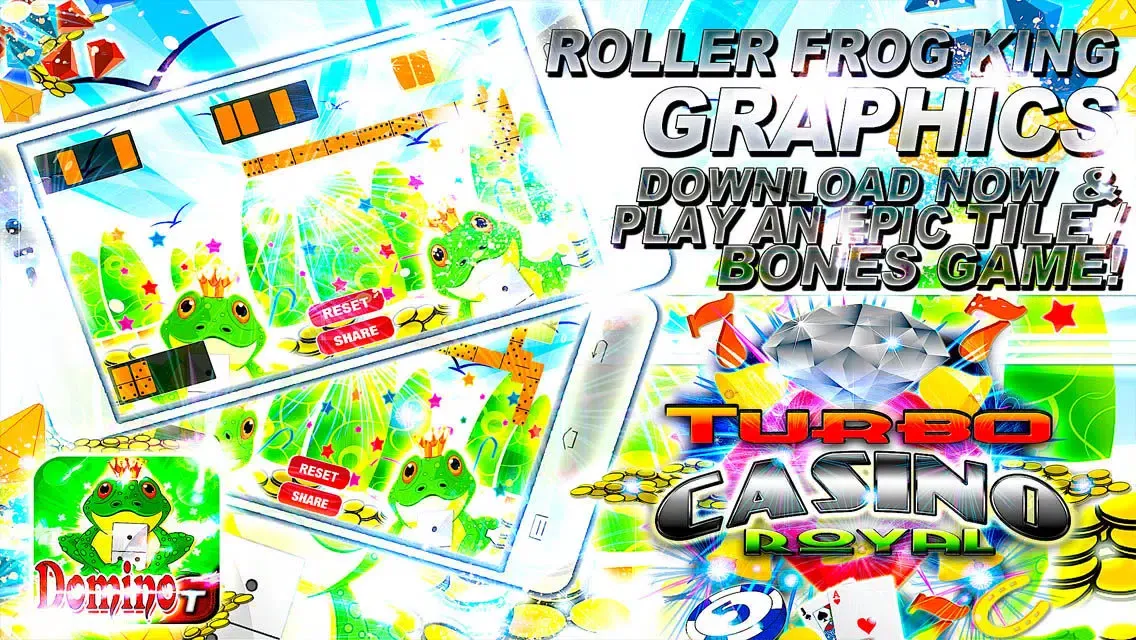 Ảnh chụp màn hình của Roller Pad King Frog Dominoes Game - Free HD Easy Live Casino Fun Free Dominoes Pro Edition