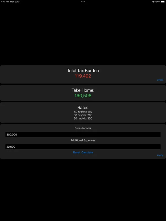 تصاویر Self Employed Tax Calculator iPad 