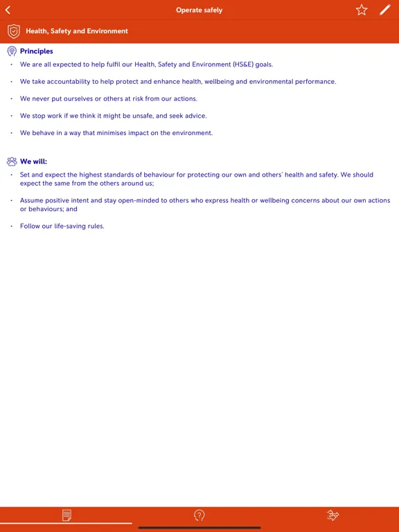 Capturas de tela do Rolls-Royce Code of Conduct iPad 