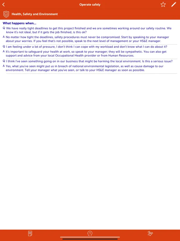 Capturas de tela do Rolls-Royce Code of Conduct iPad 