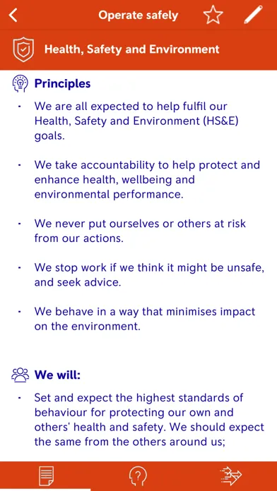 Capturas de tela do Rolls-Royce Code of Conduct