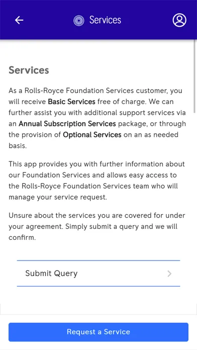 Zrzuty ekranu Rolls-Royce Foundation Service