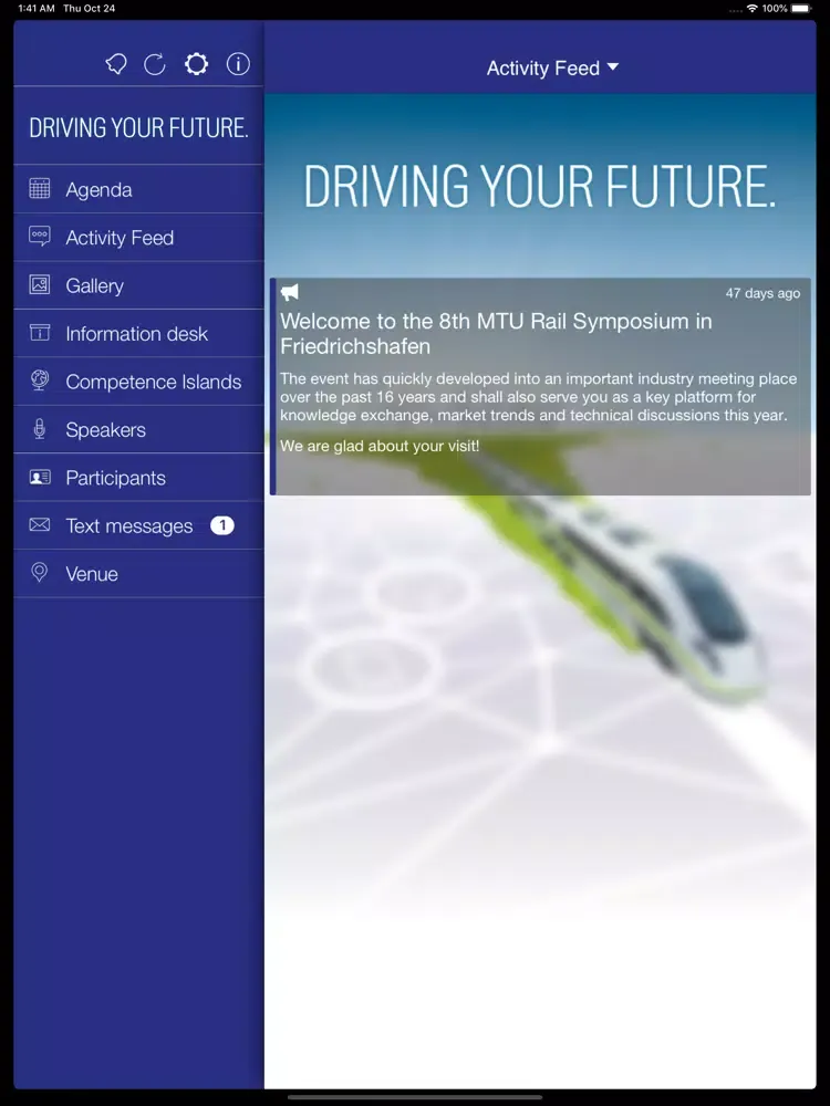 8th MTU Rail Symposium 2019 iPad 应用截图