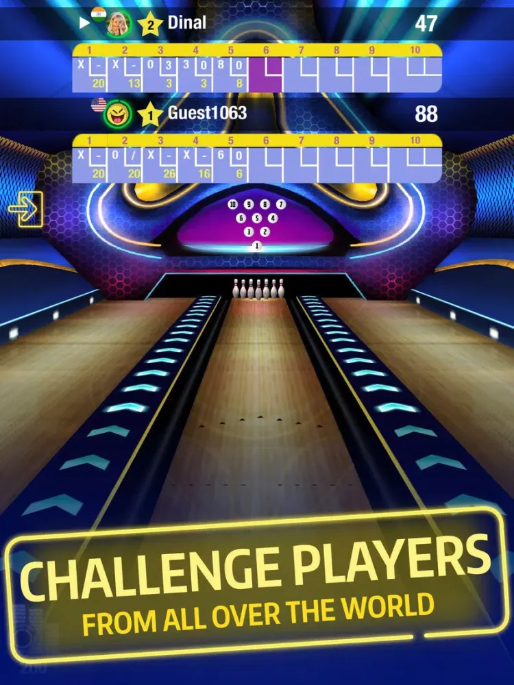 Bowling Central - Online multiplayer, Puzzles, Tournaments, Apple TV support, Free game! iPad  स्क्रीनशॉट