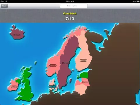 Tangkapan skrin TapQuiz Maps World Edition iPad 