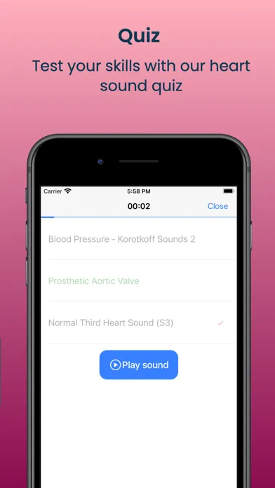 Capturas de tela do Murmurs and Heart Sounds