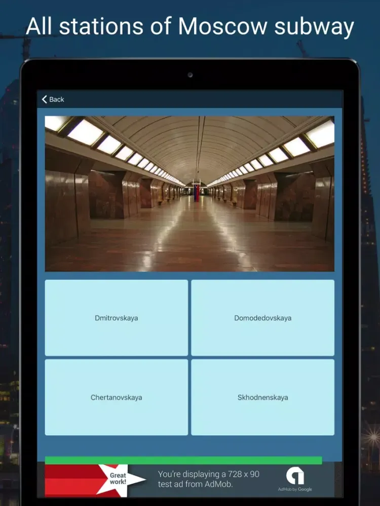 Tangkapan layar Subway Quiz - Moscow iPad 