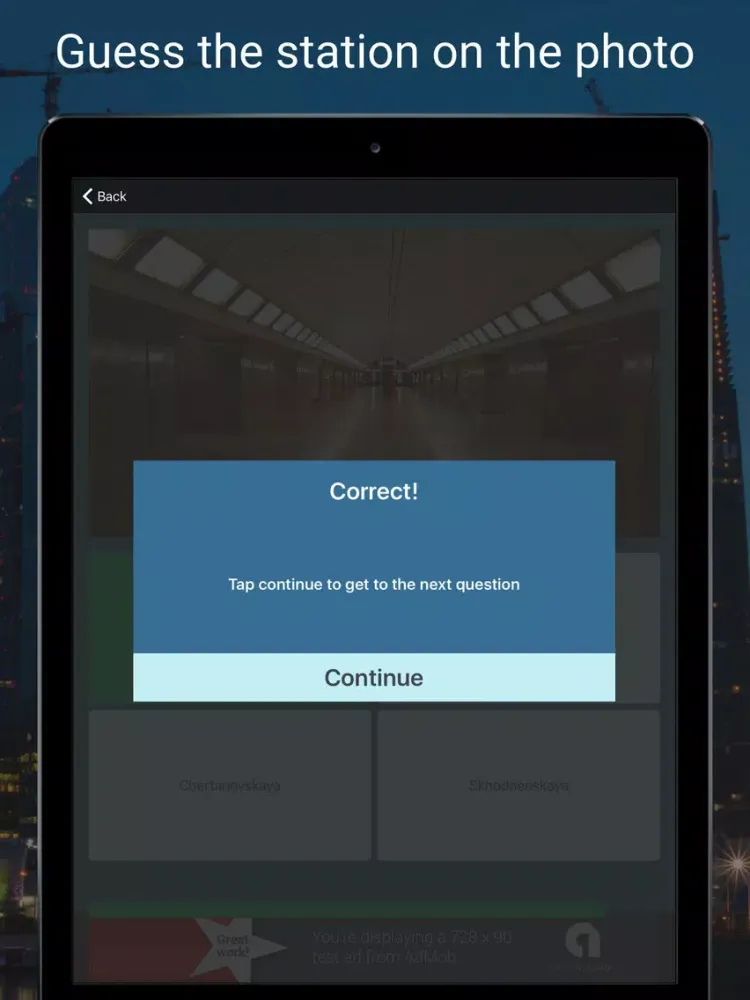 Tangkapan layar Subway Quiz - Moscow iPad 