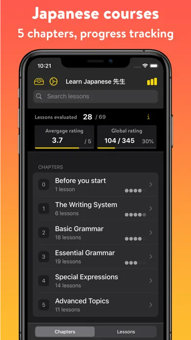Capturas de pantalla de Learn Japanese: Sensei