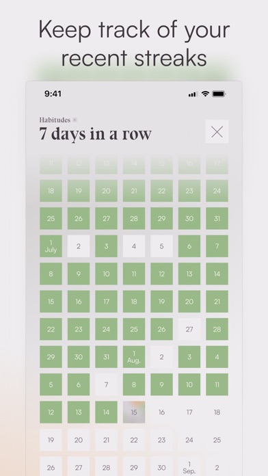 Ảnh chụp màn hình của Habitudes, daily habit tracker