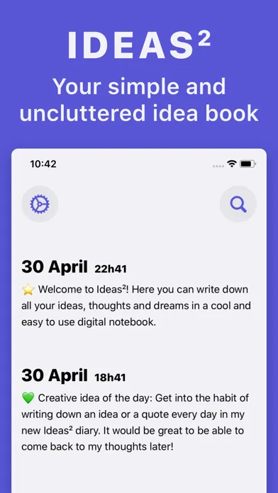 Ảnh chụp màn hình của Your Ideas² notebook - Diary