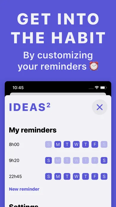 Ảnh chụp màn hình của Your Ideas² notebook - Diary