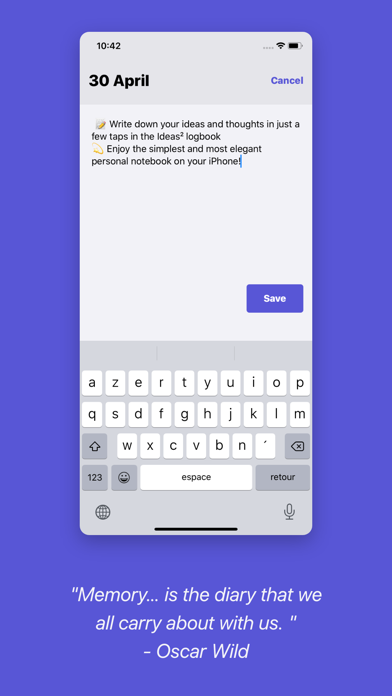 Your Ideas² notebook - Diary Screenshots