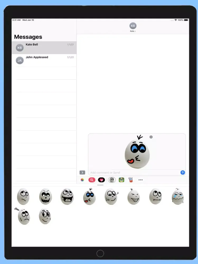 Egg Sticker iPad  Screenshots