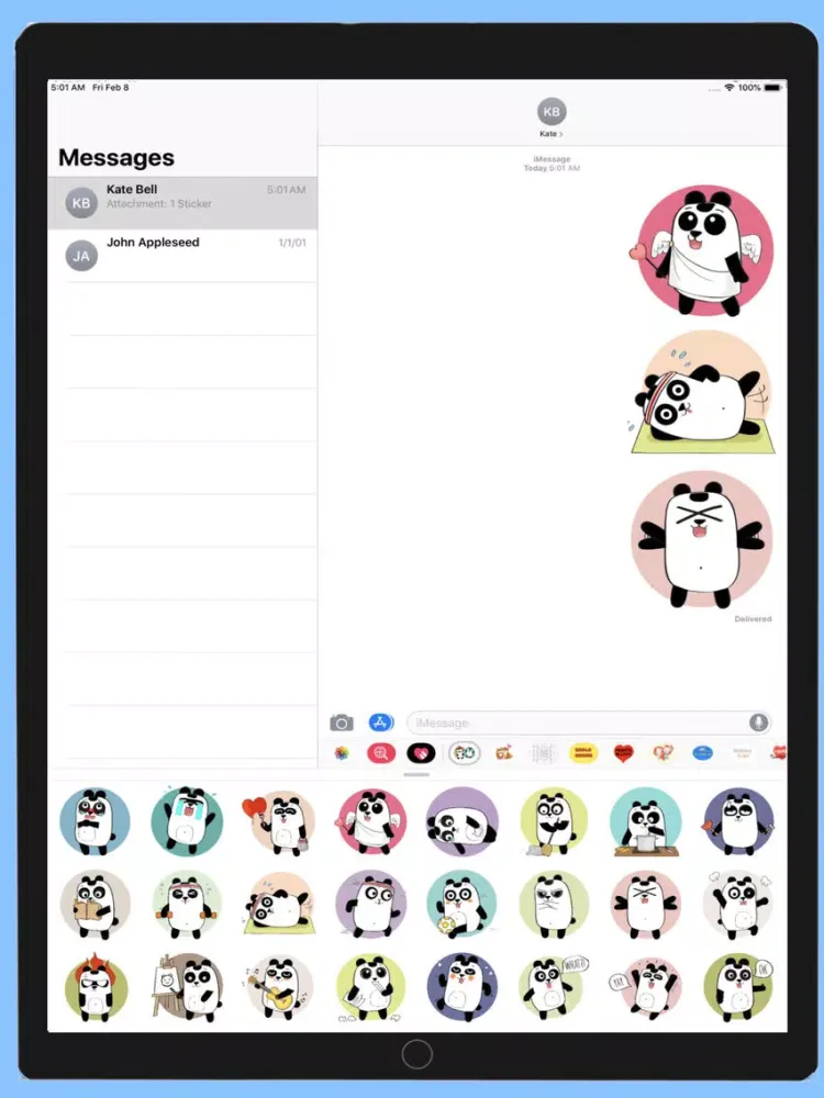 Best Panda Stickers iPad  スクリーンショット