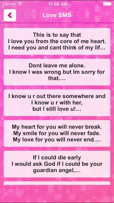 Tangkapan layar Romantic Love SMS:Love Sad slither.io for Socially