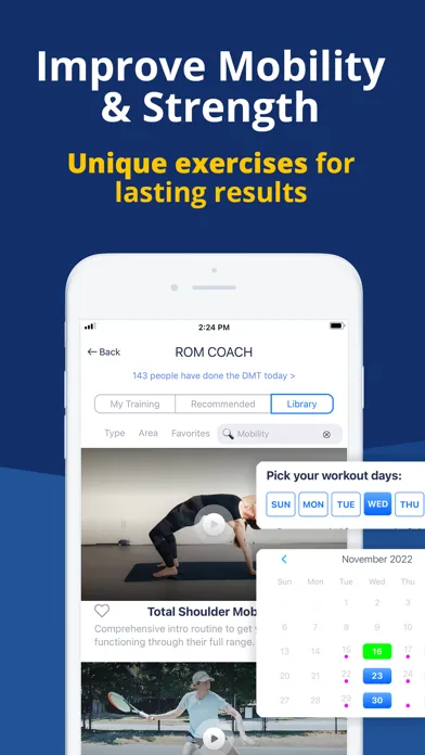 Ảnh chụp màn hình của ROM Coach (Mobility Workouts)