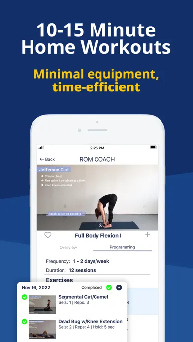 Ảnh chụp màn hình của ROM Coach (Mobility Workouts)