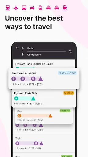 Rome2Rio: Trip Planner سکرین شاٹس