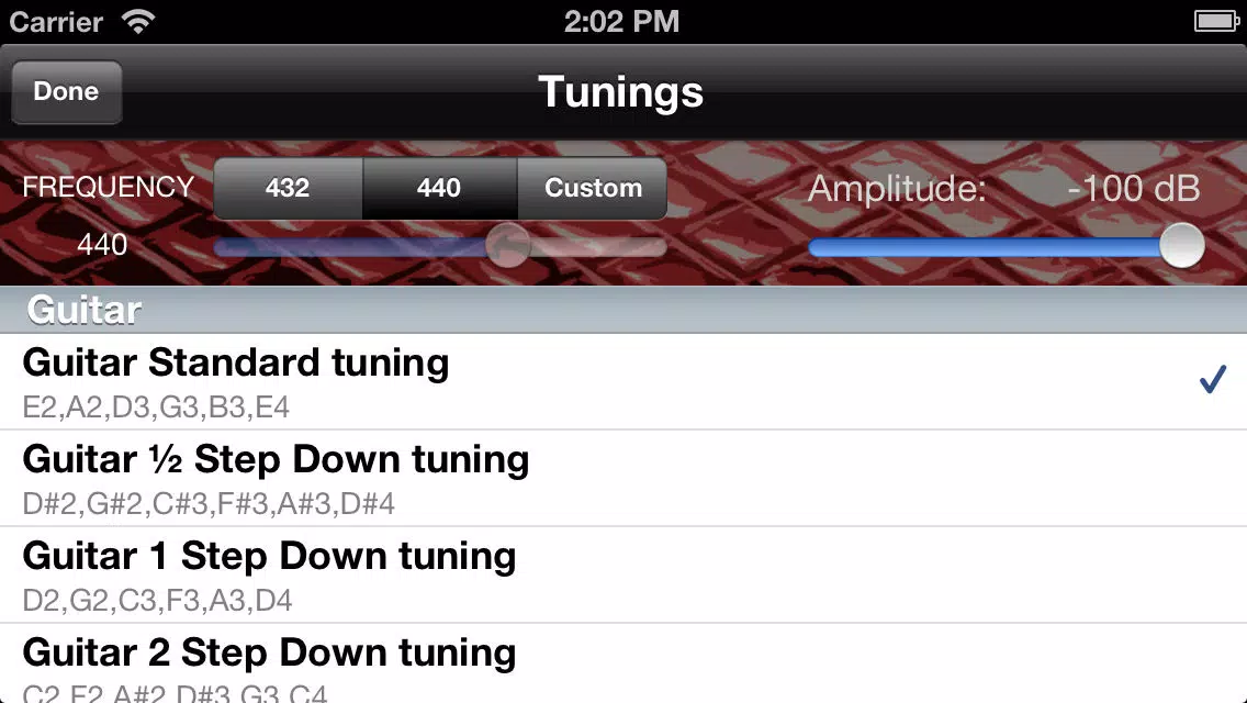 Screenshot di Perfect Tune: Guitar Tuner
