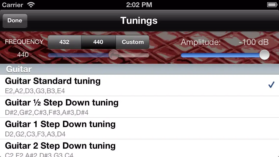 Screenshot di Perfect Tune: Guitar Tuner