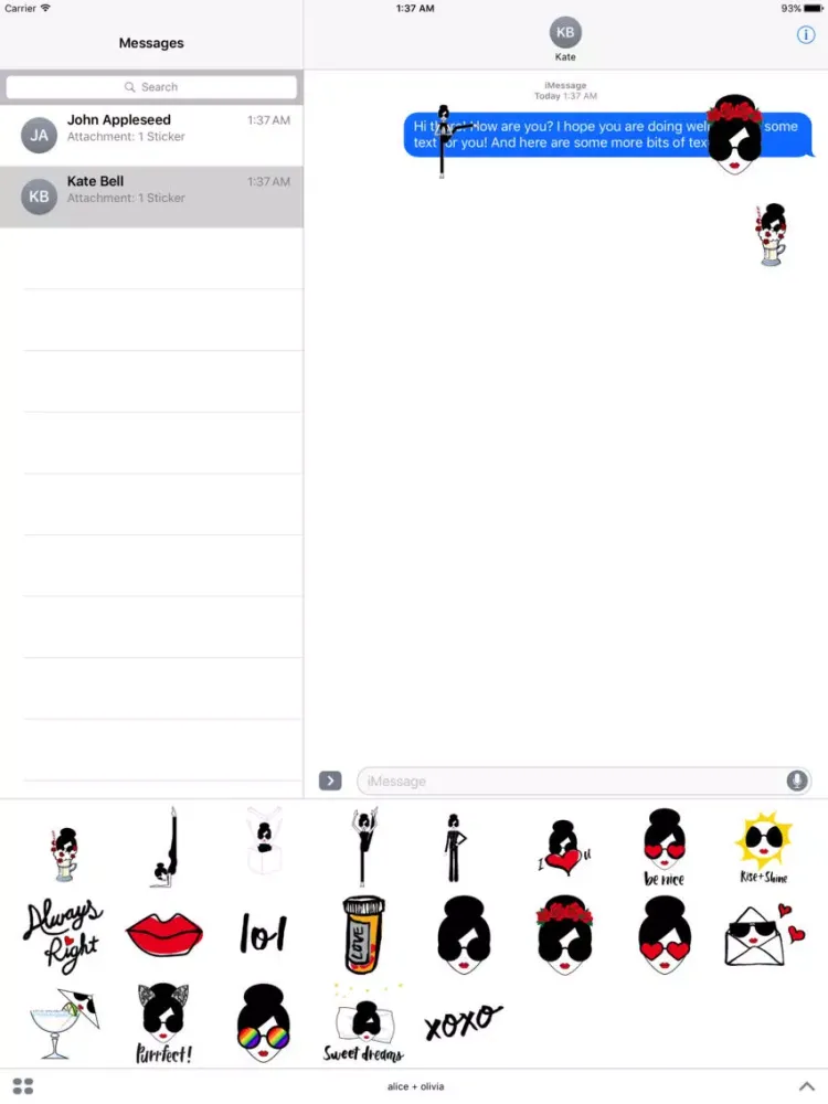 Zrzuty ekranu alice + olivia by Stickapax™ iPad 