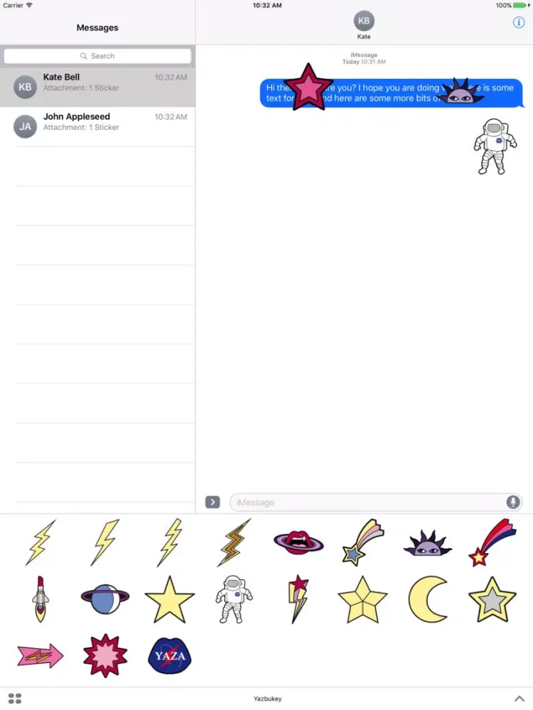 Ảnh chụp màn hình của Yazbukey Love Galaxy by Stickapax™ iPad 