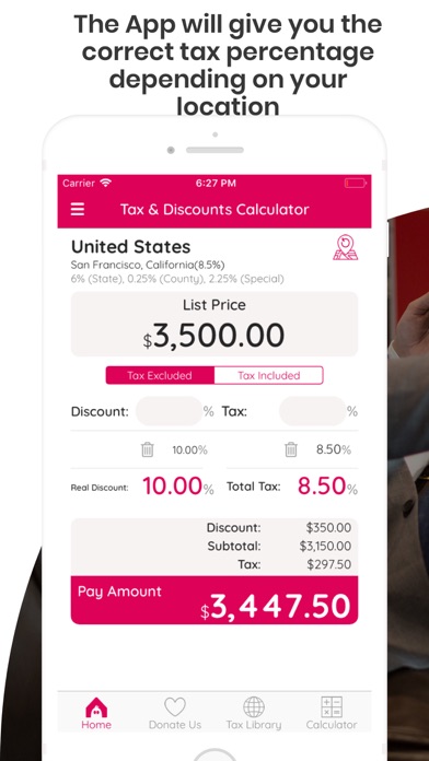 Sales Tax & Discounts Screenshots
