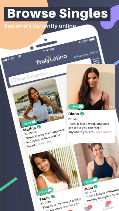 Capturas de tela do TrulyLatino - Latino Dating